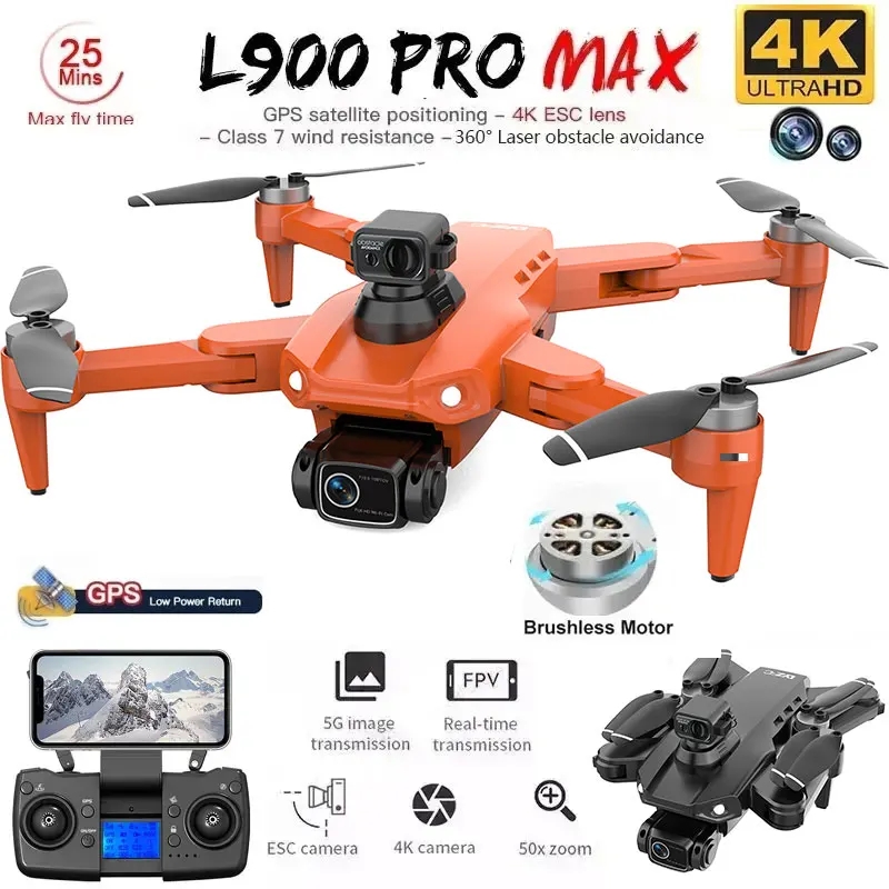 Diy Drone Electronics - L900 Pro MAX Drone GPS, mainan