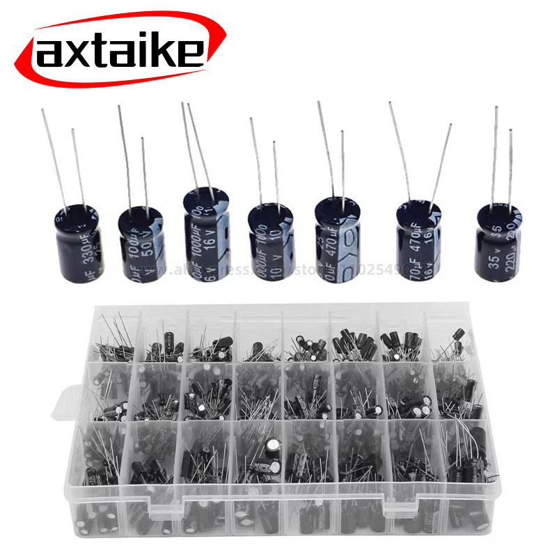 Capacitor Kit Assortment - Kapasitor Radial 120/200/500pcs, Set 12 15