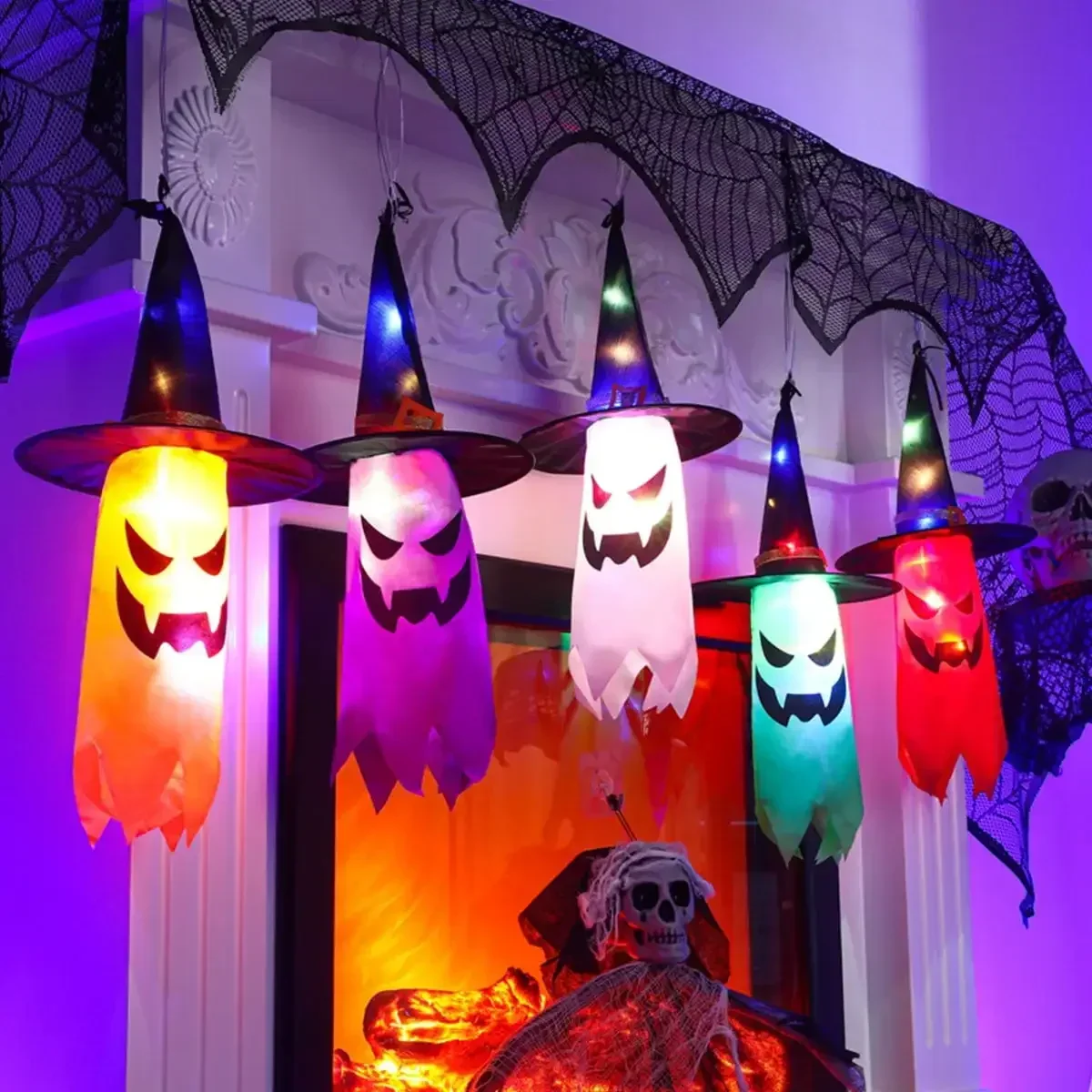 Diy Halloween Electronics - 5 buah lampu tali topi penyihir