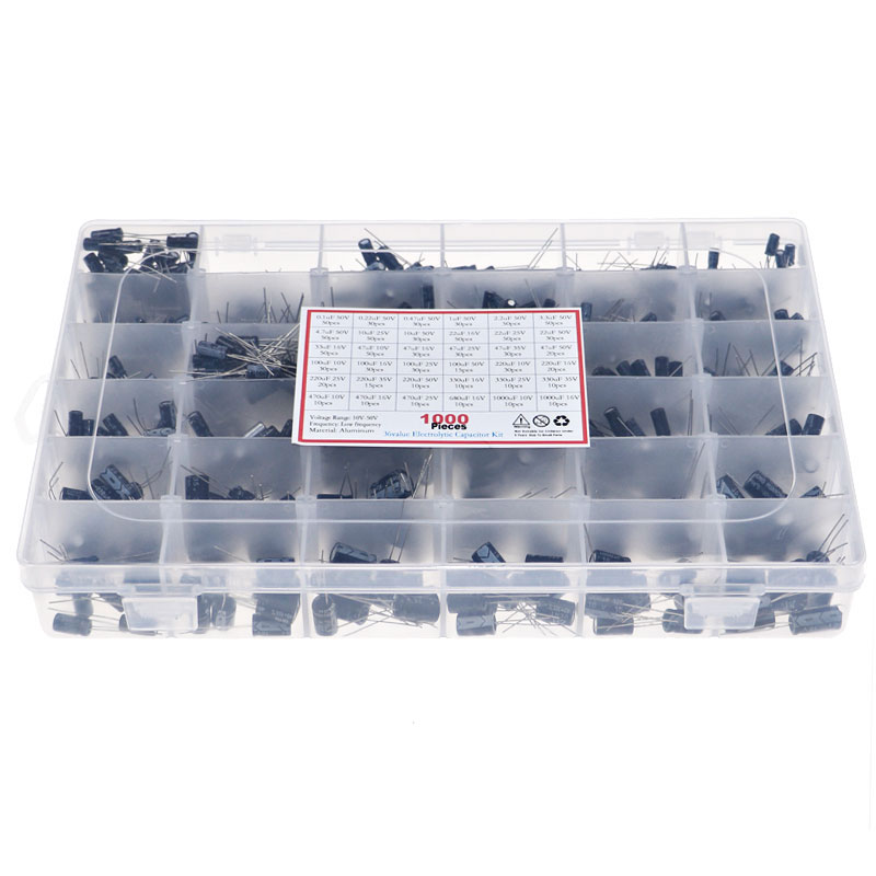 Capacitor Kit Assortment - 1000 Buah 36 Nilai 0.1UF 50V-1000UF