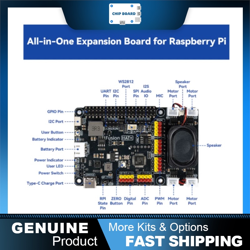 Raspberry Pi Zero - SunFounder Fusion HAT+: Papan Ekspansi Raspberry