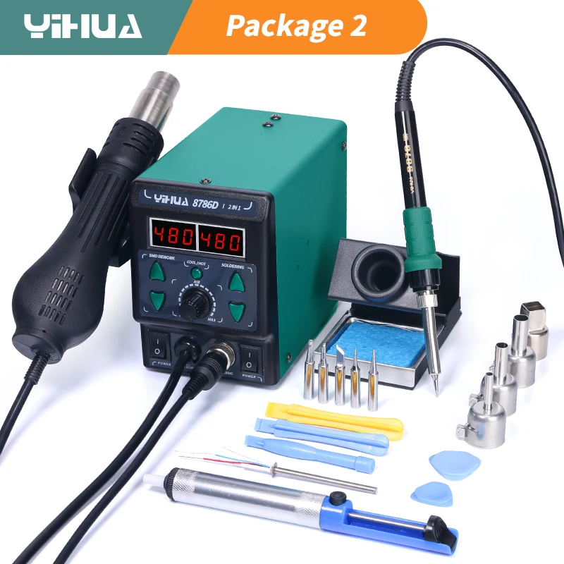 Diy Elektronic - YIHUA 8786D besi Solder, stasiun Solder
