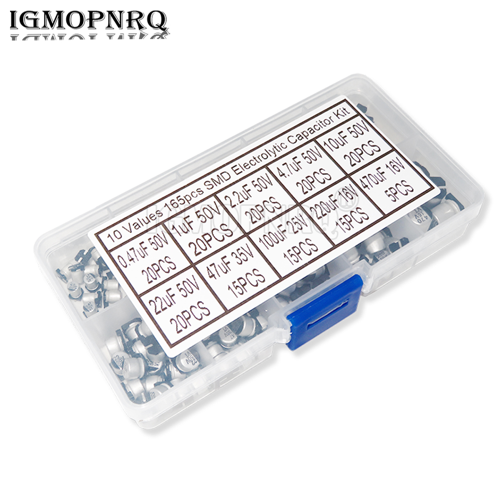 Capacitor Kit Assortment - 165 Buah 10 Nilai SMD Aluminium