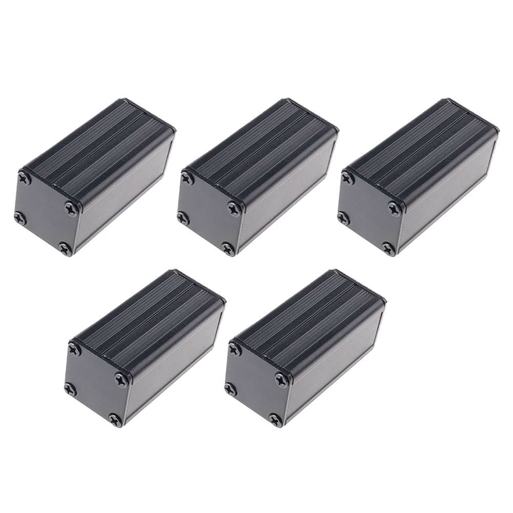 Diy Box Electronics Mall - 5 buah kotak elektronik penutup Hitam