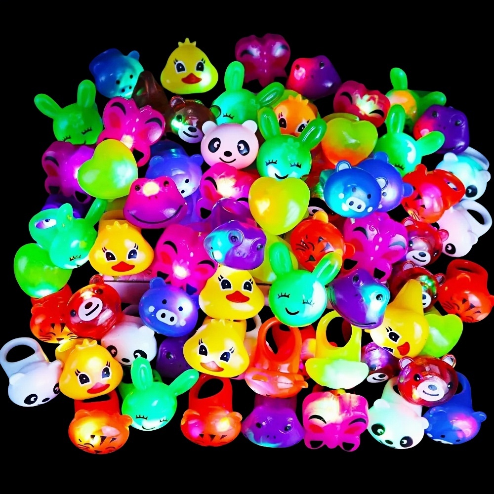Diy Halloween Electronics - 10/20 Buah Cincin Bercahaya LED Kartun