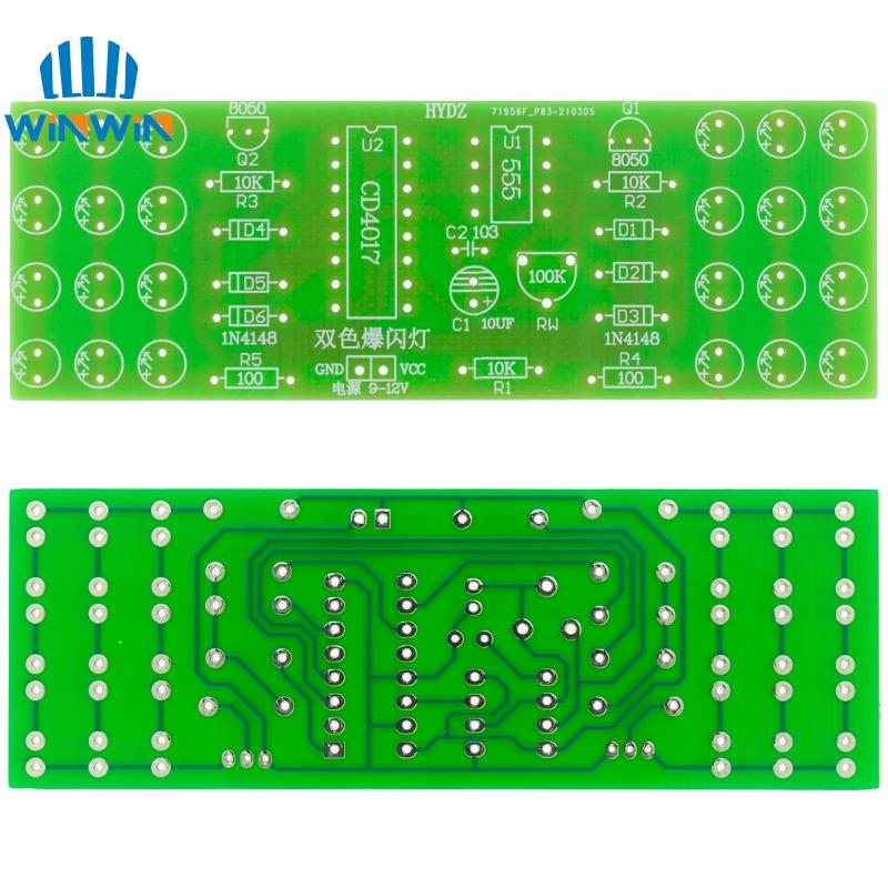 NE555 CD4017 IC LED Kit lampu  - Diy Robot Electronics Kit ulasan dan harga