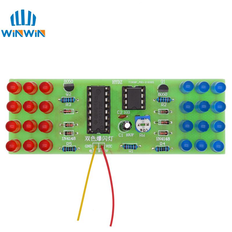 NE555 CD4017 IC LED Kit lampu  - Diy Robot Electronics Kit ulasan dan harga