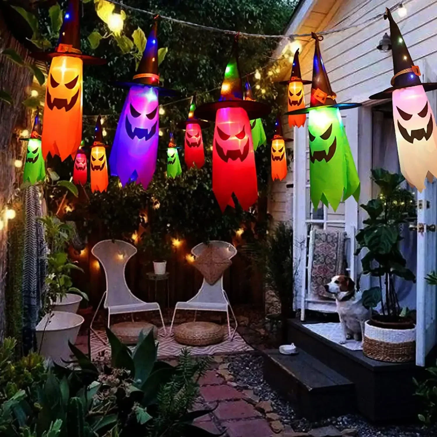 5 buah lampu tali topi penyihi - Diy Halloween Electronics ulasan dan harga