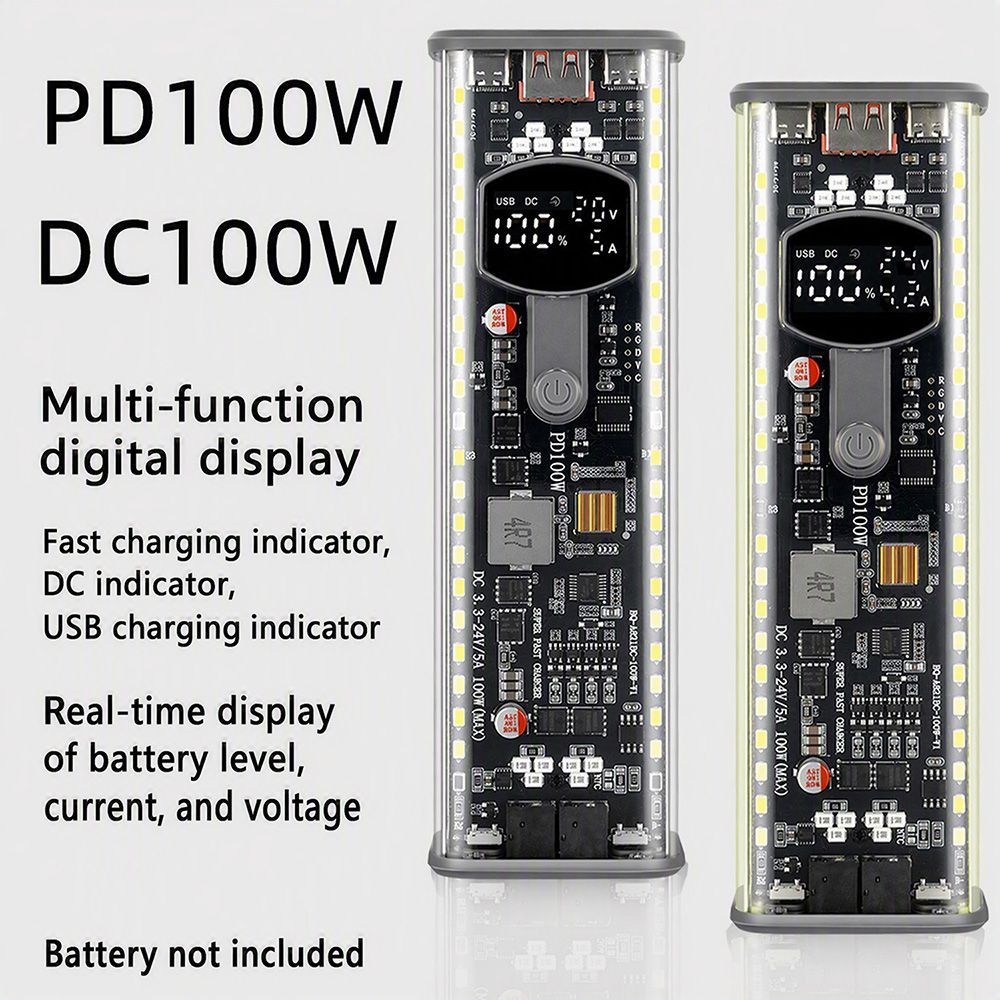 Casing Power Bank Transparan P - Diy Elektronic ulasan dan harga