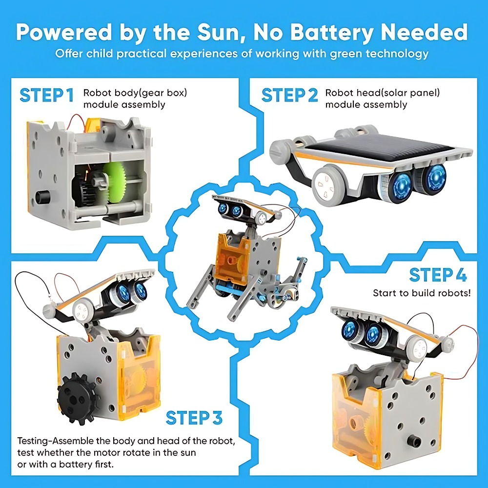 Blok Bangunan Robot Surya 12 I - Diy Robot Electronics Kit ulasan dan harga