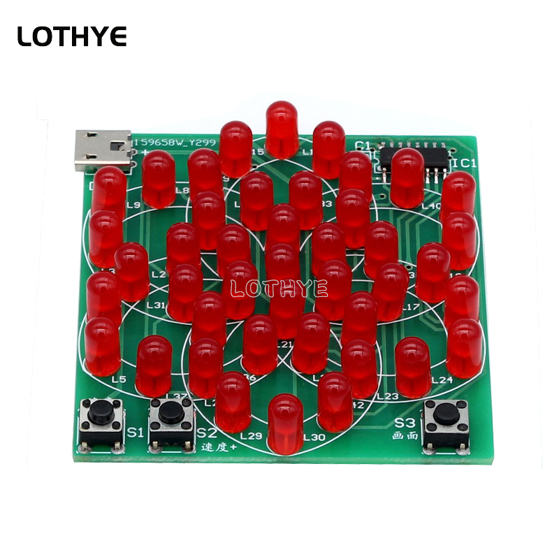 43 LED Multi gaya pola kincir  - Diy Elektronic ulasan dan harga