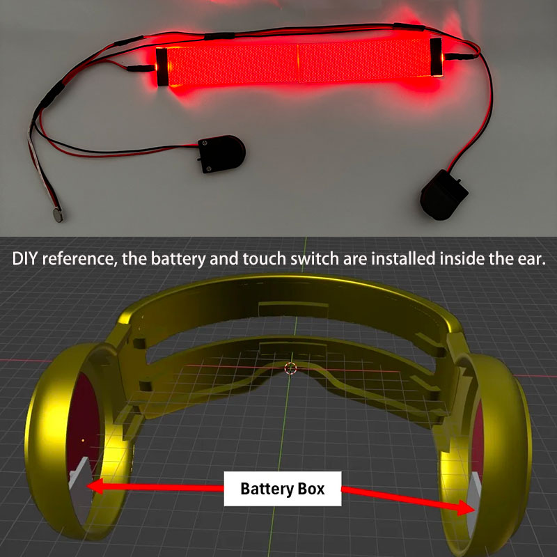 Kit Cosplay mata LED DIY dapat - Diy Halloween Electronics ulasan dan harga