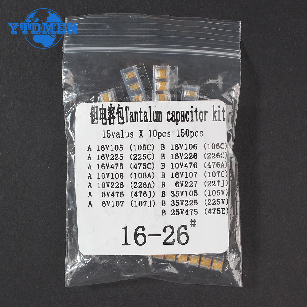 150 buah Set kapasitor Tantalu - Capacitor Kit Assortment ulasan dan harga