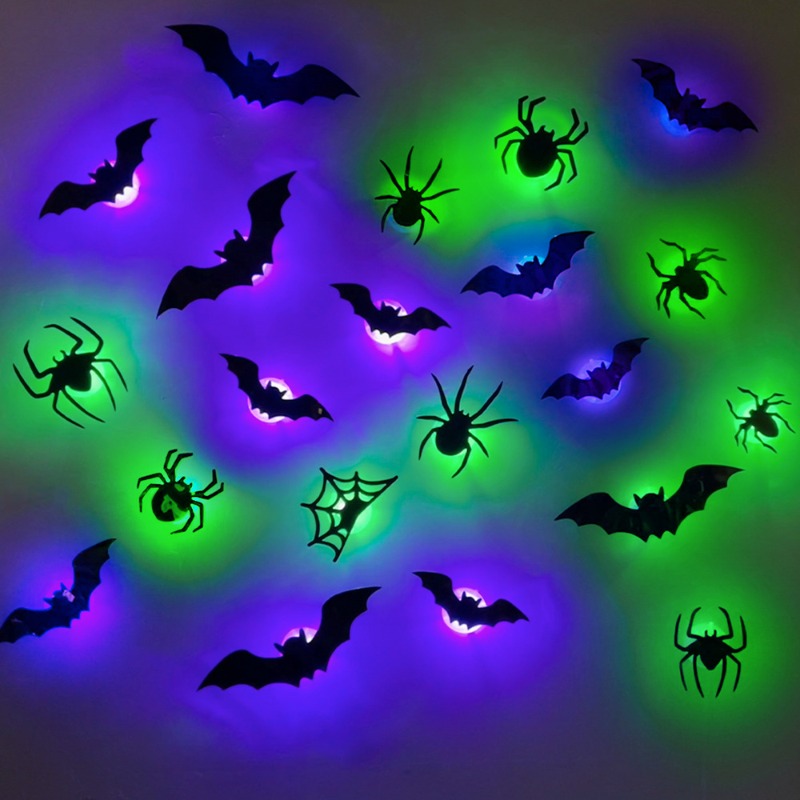 12/21/24pcs Kelelawar Bercahay - Diy Halloween Electronics ulasan dan harga