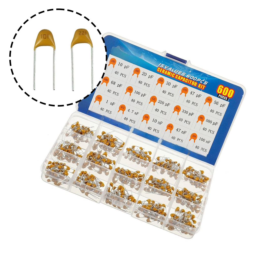 600 Buah 15 Nilai Kit Beragam  - Capacitor Kit Assortment ulasan dan harga