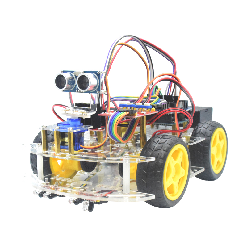 Kit Sasis Mobil Robot Pintar 4 - Diy Robot Electronics Kit ulasan dan harga