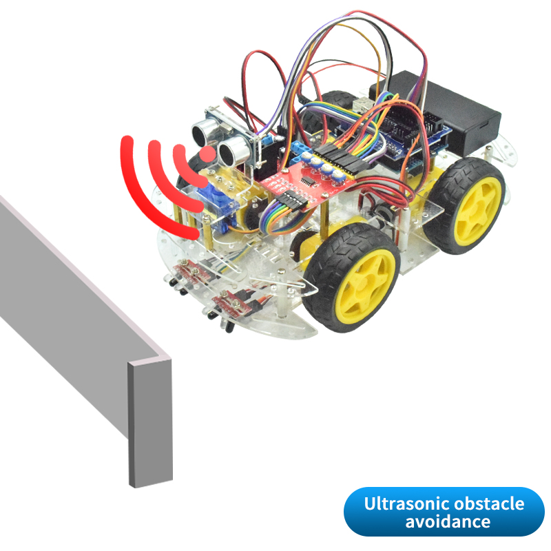 Kit Sasis Mobil Robot Pintar 4 - Diy Robot Electronics Kit ulasan dan harga