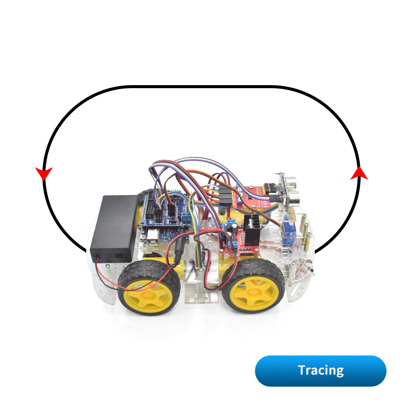 Kit Sasis Mobil Robot Pintar 4 - Diy Robot Electronics Kit ulasan dan harga