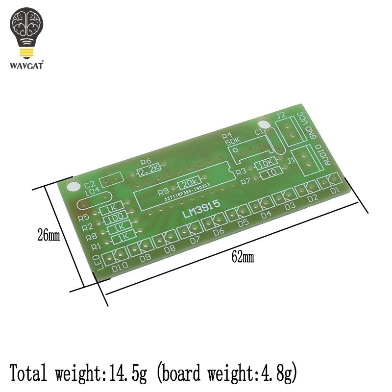 LM3915 DC 9V-12V 10 LED Alat I - Diy Audio Electronics Kit ulasan dan harga