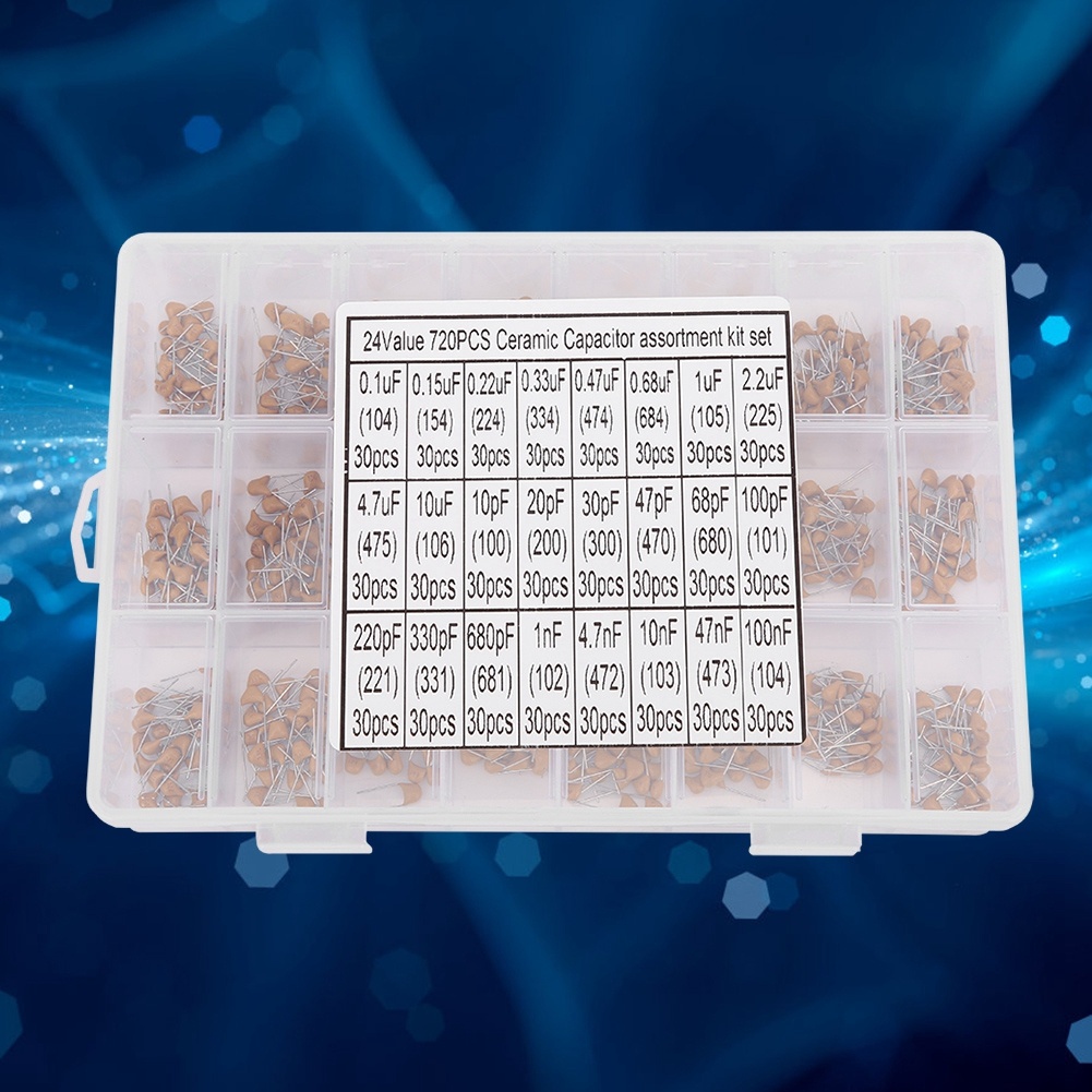 720 Buah 24 Jenis Kit Beragam  - Capacitor Kit Assortment ulasan dan harga