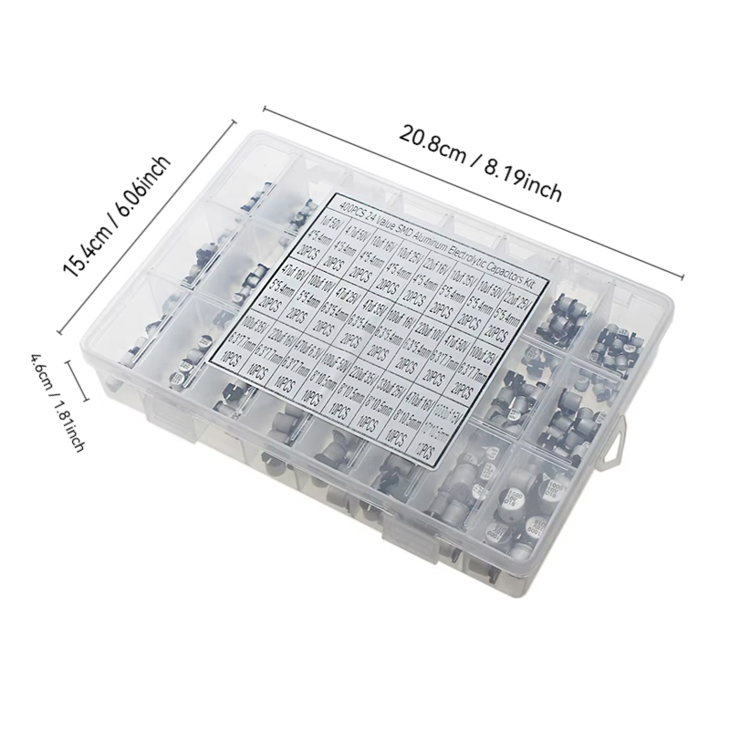 400PCS 24 Nilai Kit Kapasitor  - Capacitor Kit Assortment ulasan dan harga